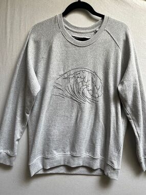 Embrace by Dedicated Malmoe Stitched Wave Sweatshirt Heather Grey Medium